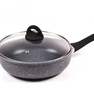 Сковорідка з кришкою 24см Benson BN-491 з мармуровим покриттям