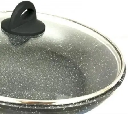 Сковорідка з кришкою 24см Benson BN-491 з мармуровим покриттям - Зображення 3