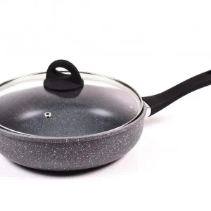 Сковорідка з кришкою Benson BN-492 26см, з мармуровим покриттям