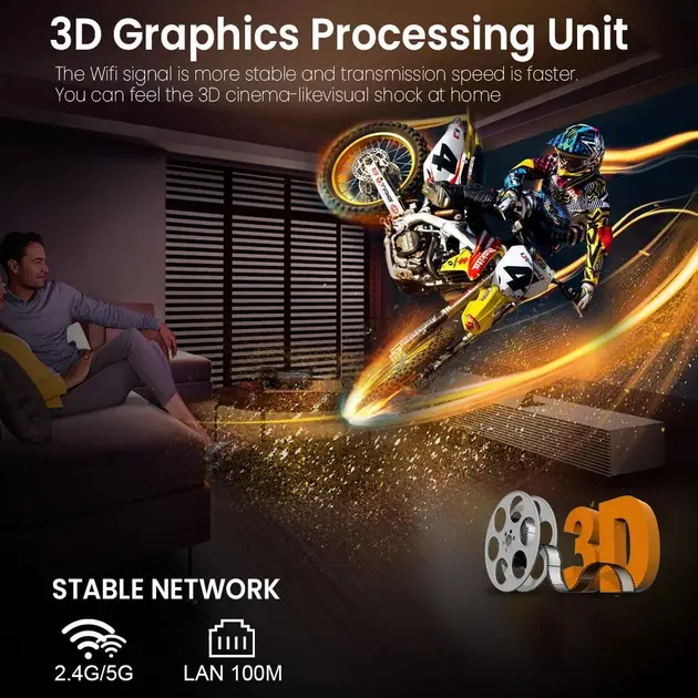 Смарт ТВ приставка LEMFO M98-Y10 2/16 Гб Smart TV Stick Android 13 (ATV) з голосовим пультом - Зображення 6