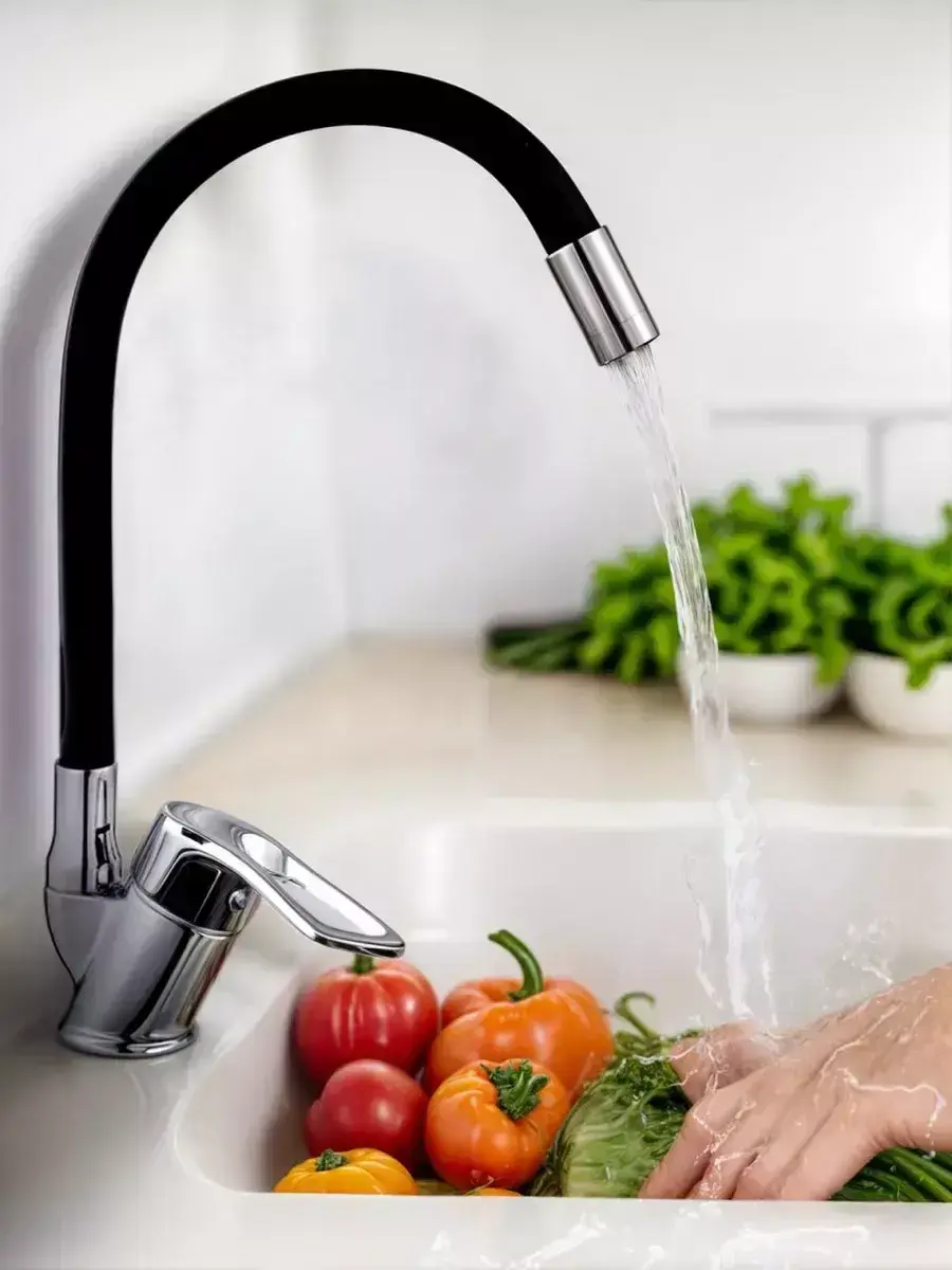 Змішувач гнучким краном 47 см для ванної та кухні Water tap HA-181