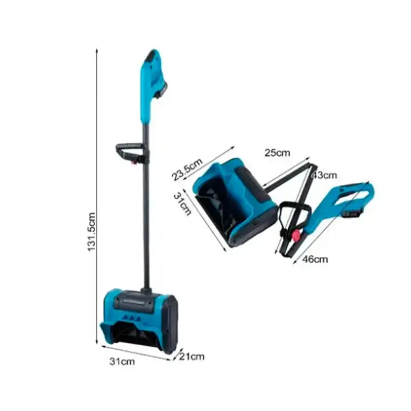 Снігоприбирач акумуляторний на 2 АКБ складаний Krafftec 36V 6Ah - Зображення 4