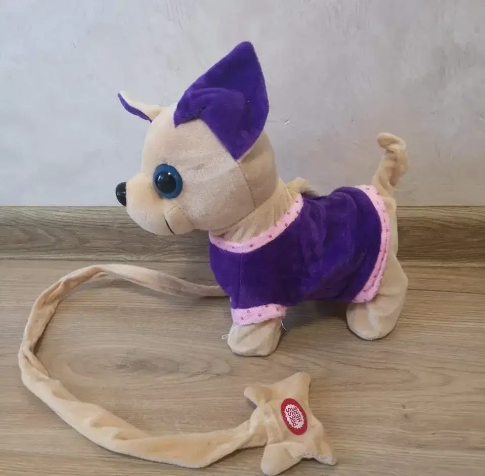 Собака інтерактивна на повідку М'яка іграшка | Дитяча іграшка щеня - Зображення 4