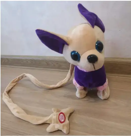 Собака інтерактивна на повідку М'яка іграшка | Дитяча іграшка щеня - Зображення 5