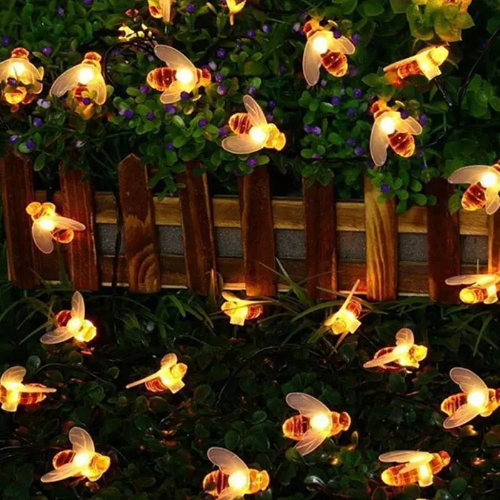 Сонячна гірлянда "Бджілки" 30 ламп 4,5 м, теплий-білий - Зображення 5