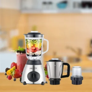 Стаціонарний блендер Zepline 2000W (скляна чаша 1.5л., чаша подрібнювальна для м’яса 1,2л.) ZP-081D1