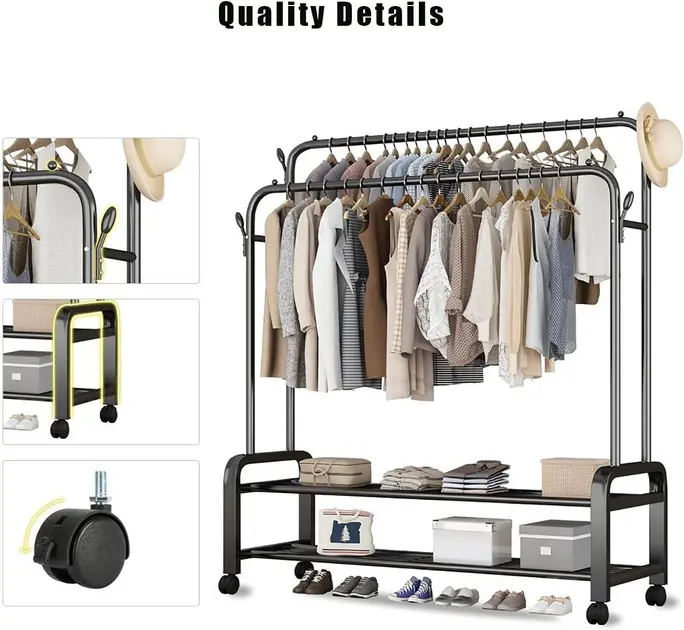 Стійка-вішалка для одягу та взуття подвійна Multipurpose Hanger - Зображення 6