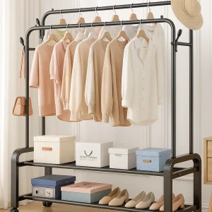 Стійка-вішалка для одягу та взуття подвійна Multipurpose Hanger