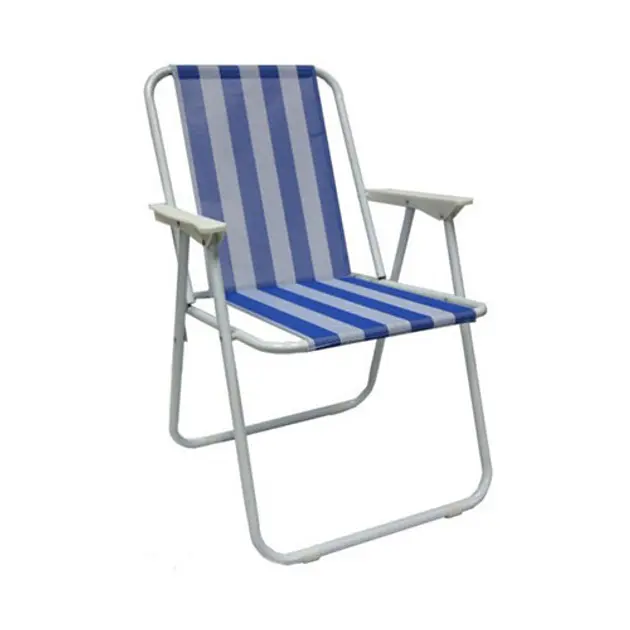 Стілець STD-03 смугастий, складаний, метал+тканина В760*Ш500*Д510мм - Зображення 4
