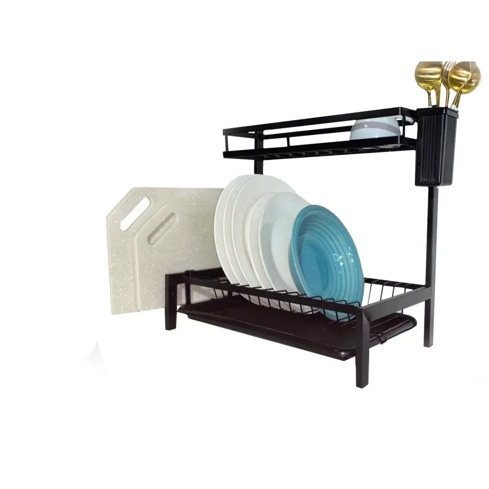 Органайзер-полиця для посуду 2 яруси настільна сушарка MJ-4014 - Зображення 6