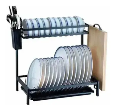 Органайзер-полиця для посуду 2 яруси настільна сушарка MJ-4014 - Зображення 4