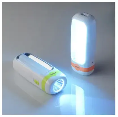 Стильний ліхтар-лампа 2в1 акумуляторний 1200mAh, з бічним світлом, FA-7677 / Потужний переносний ліхтарик - Зображення 2