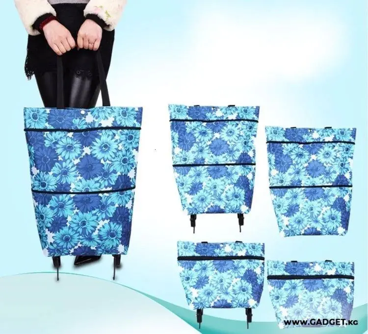 Сумка на колесах для покупок з висувною ручкою LY-16 Сумка господарська Велика - Зображення 2