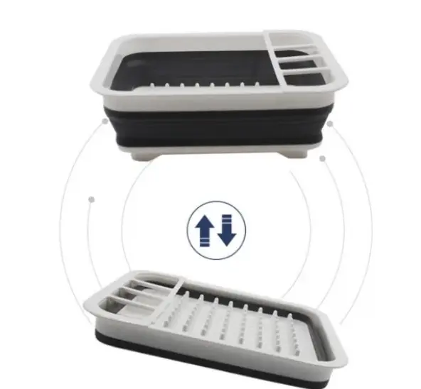 Сушка силіконова для посуду Benson BN-090 складна кухонна сушарка для посуду Бенсон, Бенсон - Зображення 7