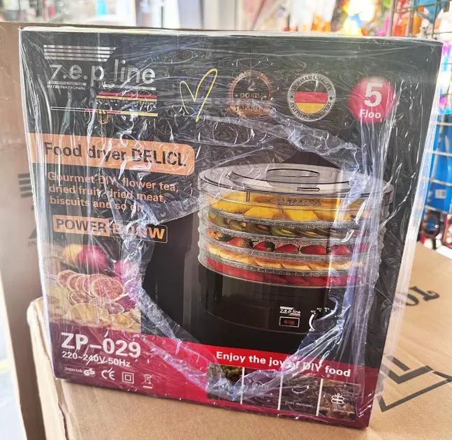 Сушарка для овочів та фруктів Zepline ZP-029 сушарка дегідрататор 800 Вт Чорна - Зображення 3