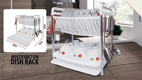 Сушарки для посуду Multifunctional Dish Rack | Сушка для посуду | Посудосушка - Зображення 3