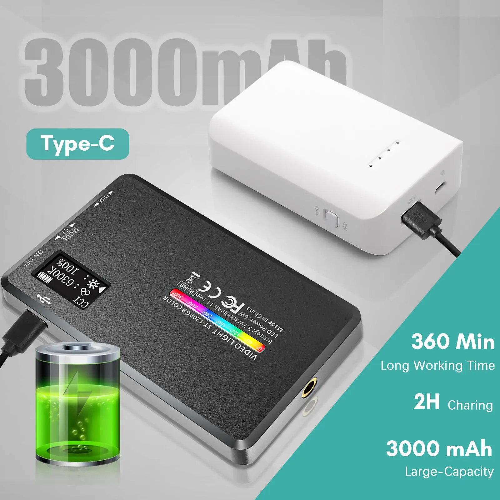 Світло блогера на прищіпці RGB LAMP AND-5265 - Зображення 8