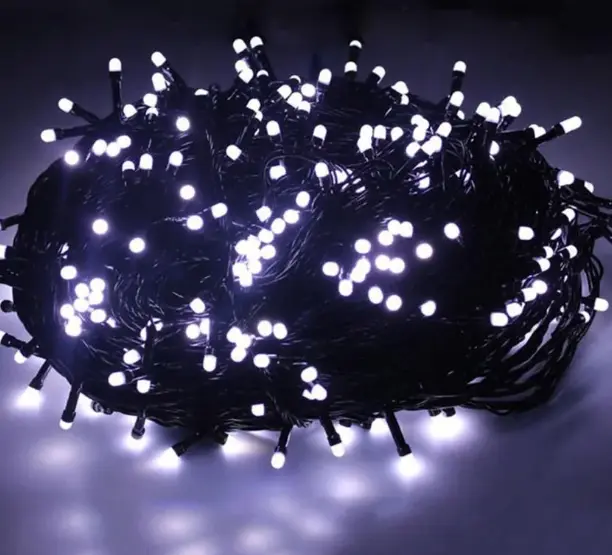 Світлодіодна Гірлянда нитка 401 led RGB різнокольорова (чорний провід) - Зображення 6