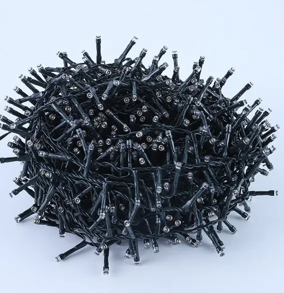 Світлодіодна Гірлянда нитка 501 led RGB різнокольорова (чорний провід) - Зображення 5