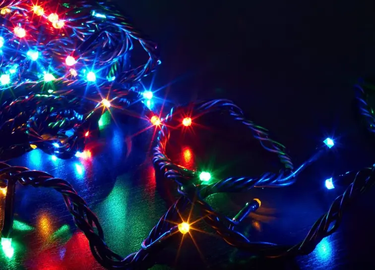 Світлодіодна гірлянда нитка різнокольорова 100 led Rice, RGB 8 режимів свічення 9 м - Зображення 3