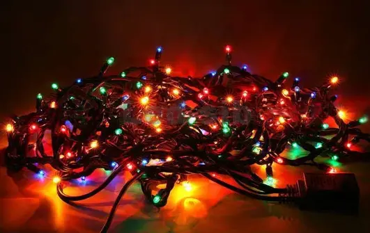 Світлодіодна гірлянда нитка різнокольорова 100 led Rice, RGB 8 режимів свічення 9 м - Зображення 2