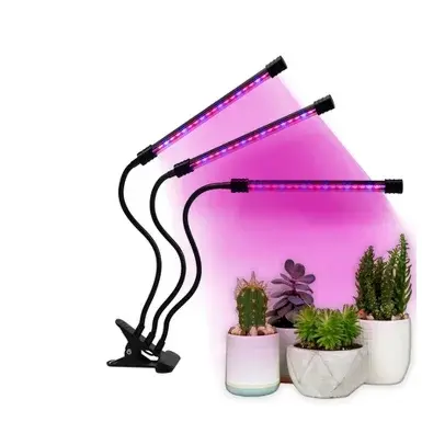 Світлодіодна фітолампа Grow Light для вирощування рослин, розсади Повний спектр 3 голови - Зображення 2