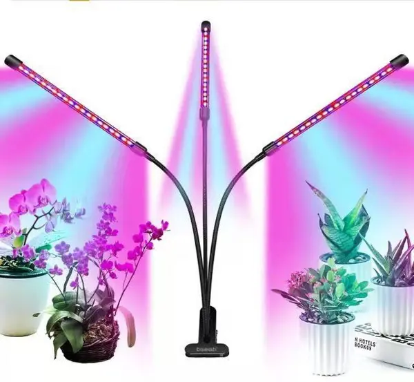 Світлодіодна фітолампа Grow Light для вирощування рослин, розсади Повний спектр 3 голови - Зображення 3