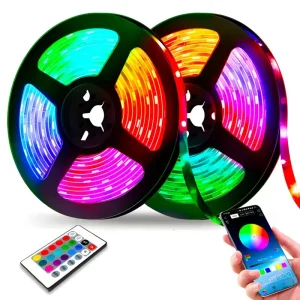 Світлодіодна стрічка LED RGB USB APP SF-20, самоклеюча, 5 м, з пультом ДУ, на 300 діодів