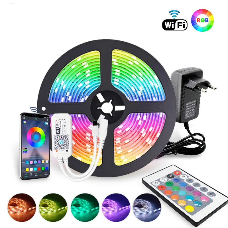 Світлодіодна стрічка LED RGB USB APP SF-20, самоклеюча, 5 м, з пультом ДУ, на 300 діодів - Зображення 3