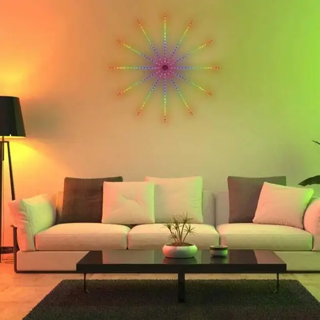 Світлодіодна RGB стрічка Феєрверк з пультом та Bluetooth від USB, 5V 213 LED - Зображення 5