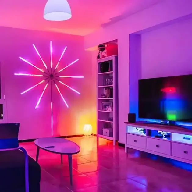 Світлодіодна RGB стрічка Феєрверк з пультом та Bluetooth від USB, 5V 213 LED - Зображення 2