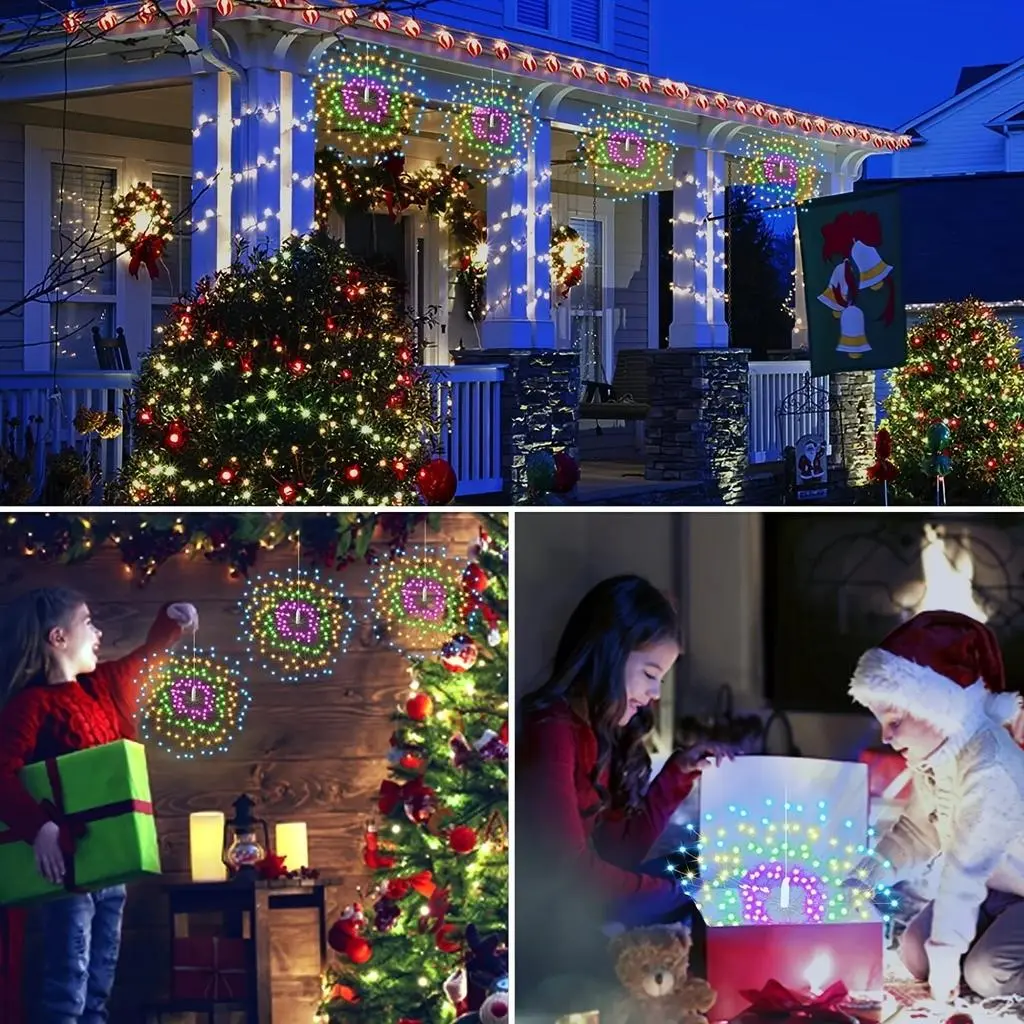 Світлодіодні кульові лампи Solar Starburst, світлодіодні вогні з дистанційним керуванням, 8 режимами Теплий білий - Зображення 7