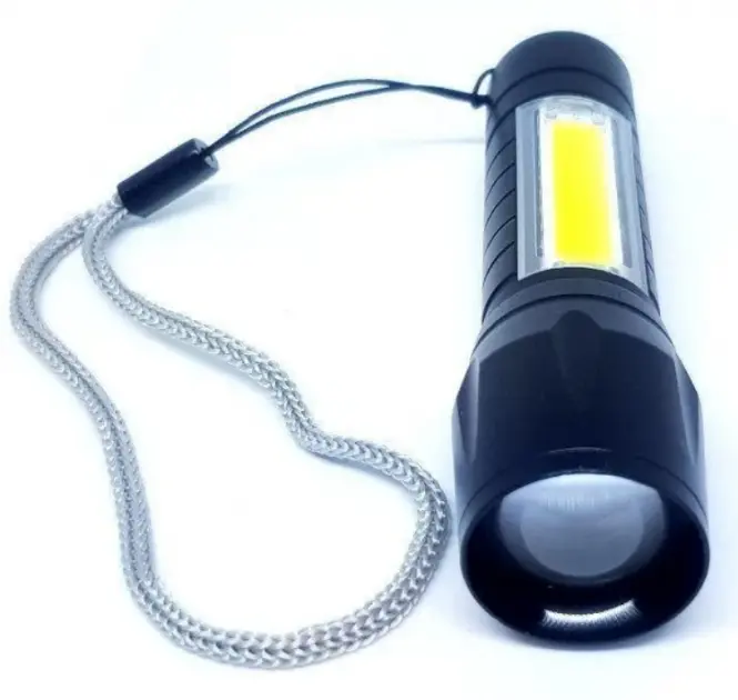 Світлодіодний ліхтарик Bailong Police COB USB BL-511 BL-515 BL-513 у пластиковому чохлі - Зображення 4