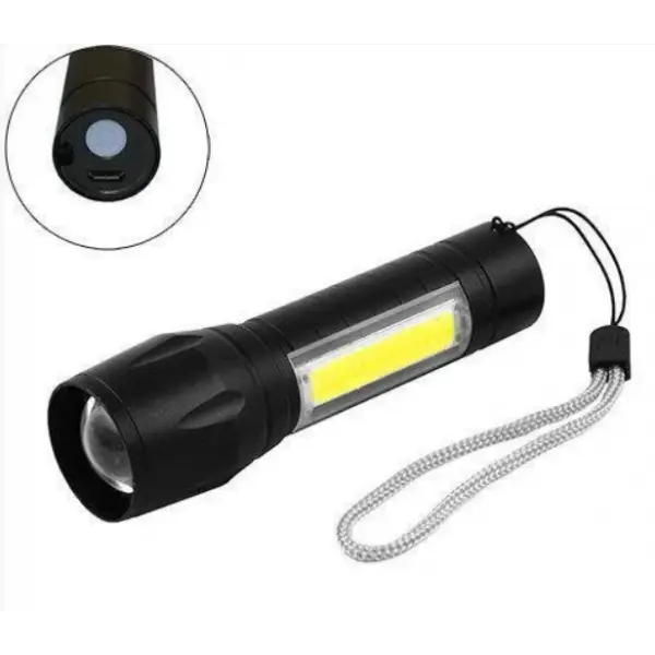 Світлодіодний ліхтарик Bailong Police COB USB BL-511 BL-515 BL-513 у пластиковому чохлі - Зображення 3