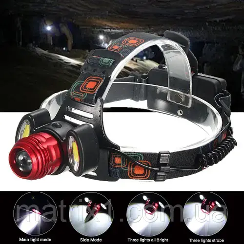 Світлодіодний ліхтар налобний X-Balog BL-C862 XML T6 - Зображення 3