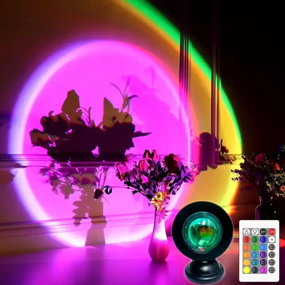 Світлодіодний світильник проекційний 16 режимів свічення HA-119 USB Світильник з ефектом заходу сонця - Зображення 2