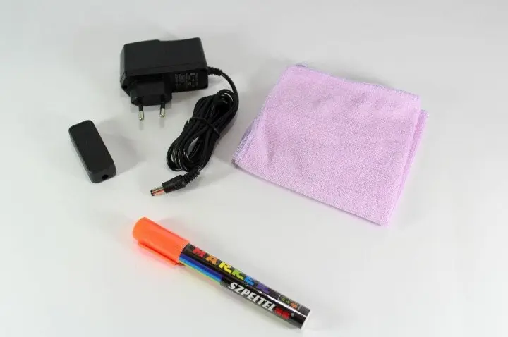 Борд, що світиться. LED дошка FLUORECENT BOARD 50*70 з фломастером та серветкою - Зображення 4