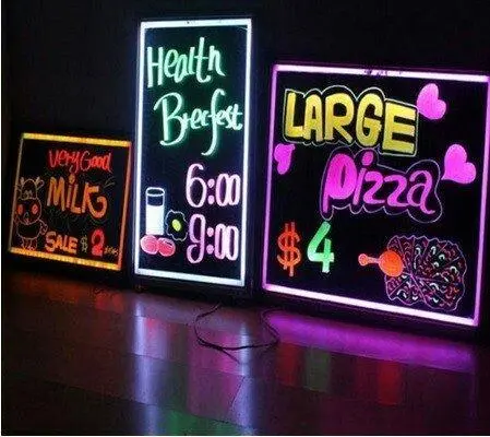 Борд, що світиться. LED дошка FLUORECENT BOARD 60*80 з фломастером та серветкою - Зображення 4