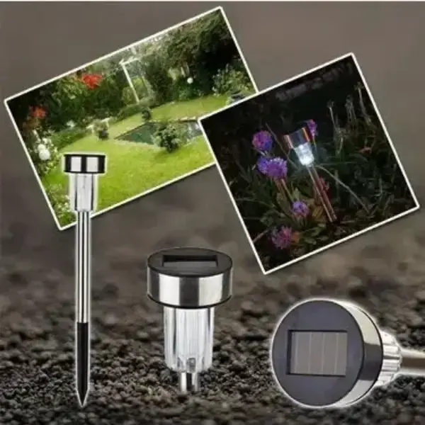 Світильник садовий для підсвічування доріжок на сонячній батареї 32 см - Зображення 3