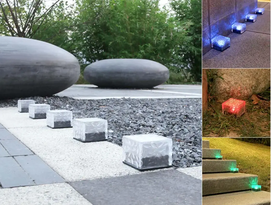 Світильник садовий, наземний ліхтарик, вуличний садовий світильник з кубик, IP65, водонепроникний - Зображення 4