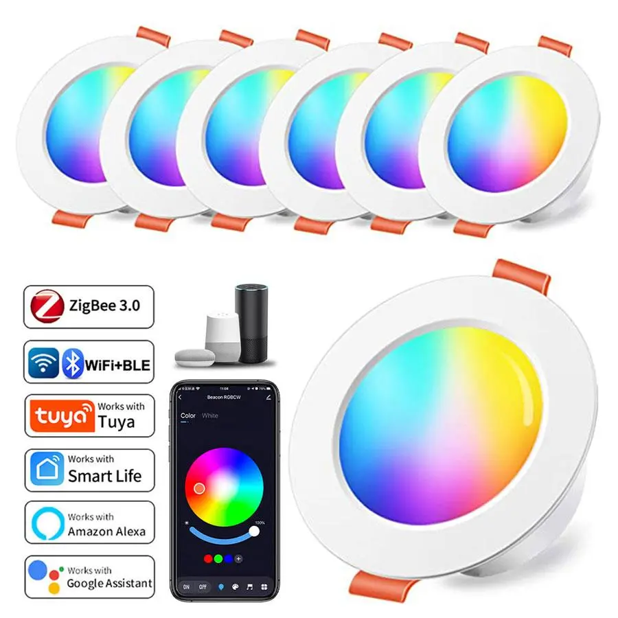 Світильник розумний Tuya Smart LED WiFi вбудований 2700-6500 K 10W - Зображення 2