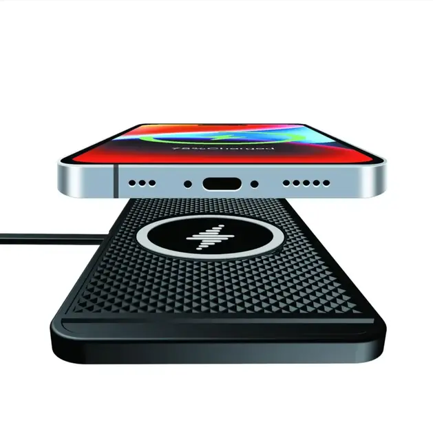 Силіконовий килимок в авто зі швидкою бездротовою зарядкою Car Wireless Pad C1 15W - Зображення 2