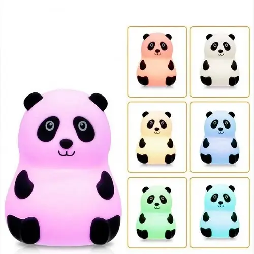 Силіконовий нічник панда із сенсорним керуванням на акумуляторі - Зображення 4