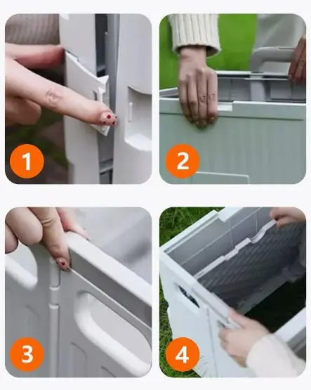 Візок з ручкою,складний кошик, 8 коліс YN8823 - Зображення 3