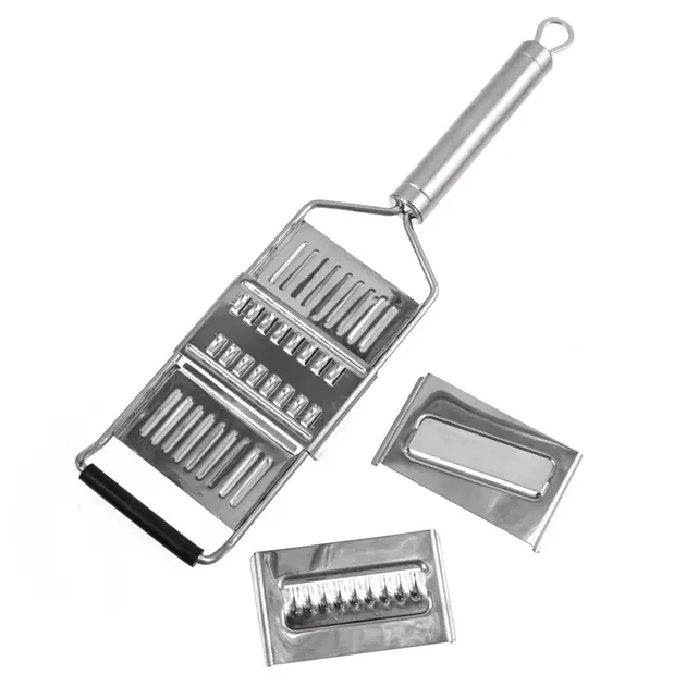 Тертка металева з ручкою 3 насадки 30*7,5см - Зображення 4