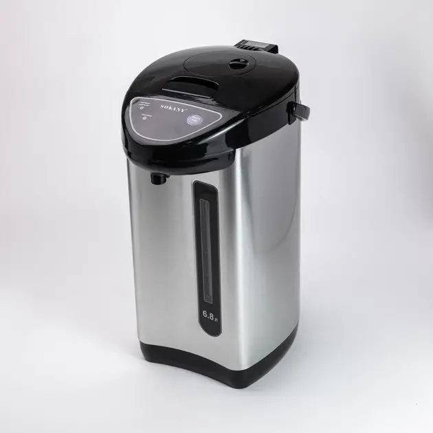 Термопот SOKANY SK-09028 на 6,8 л 1600 Вт хром термочайник електричний термос SK-09028 - Зображення 6