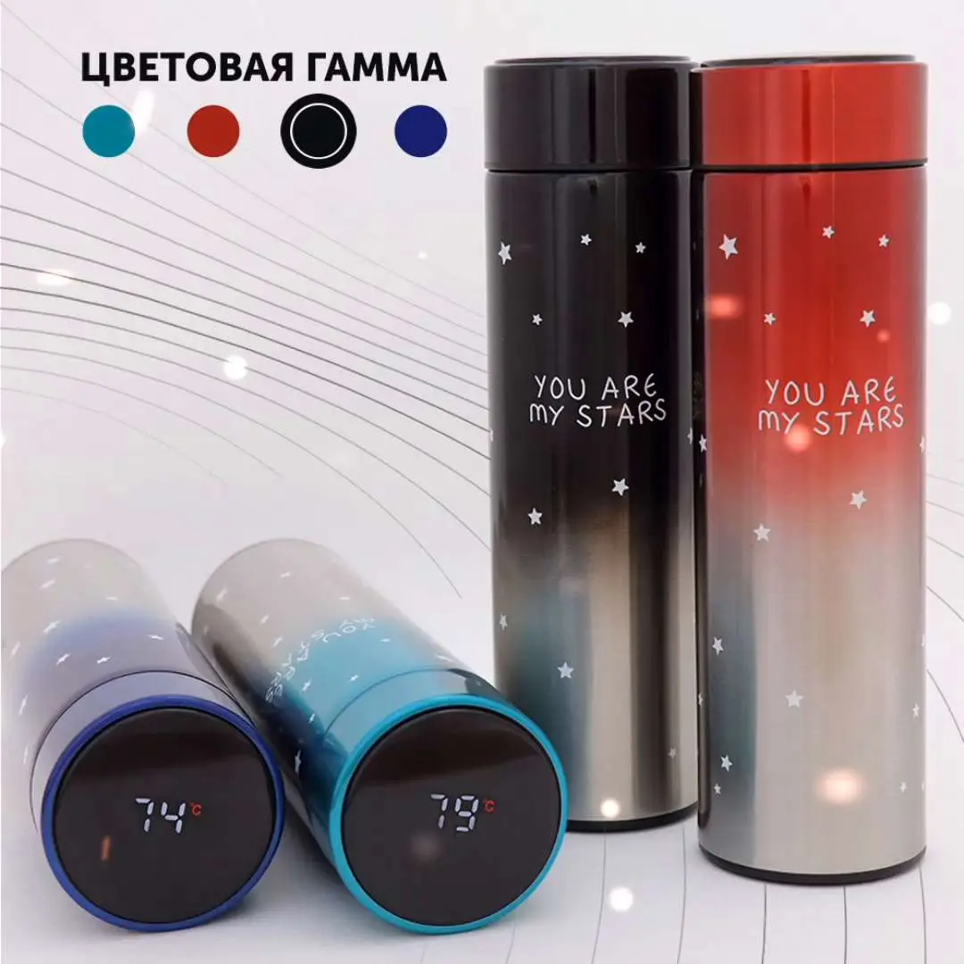 Термос розумний з датчиком температури Термокружка з сенсорним екраном - Зображення 3