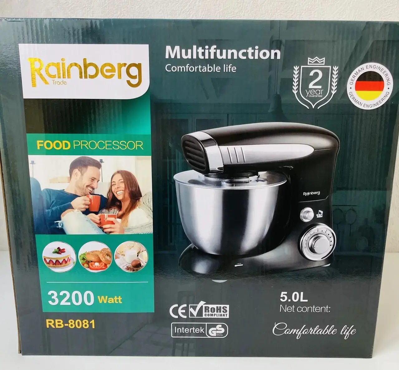 Тістоміс 3200Вт. Rainberg 8081 планетарний комбайн - Зображення 3