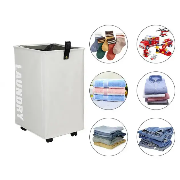 Тканинний кошик для білизни з ручками ROLLING BAG AND243, ящик для білизни - Зображення 3