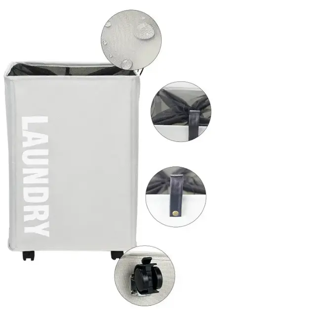 Тканинний кошик для білизни з ручками ROLLING BAG AND243, ящик для білизни - Зображення 2